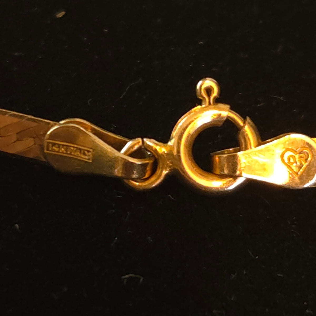 14K Gold 3mm 18" Herringbone Necklace