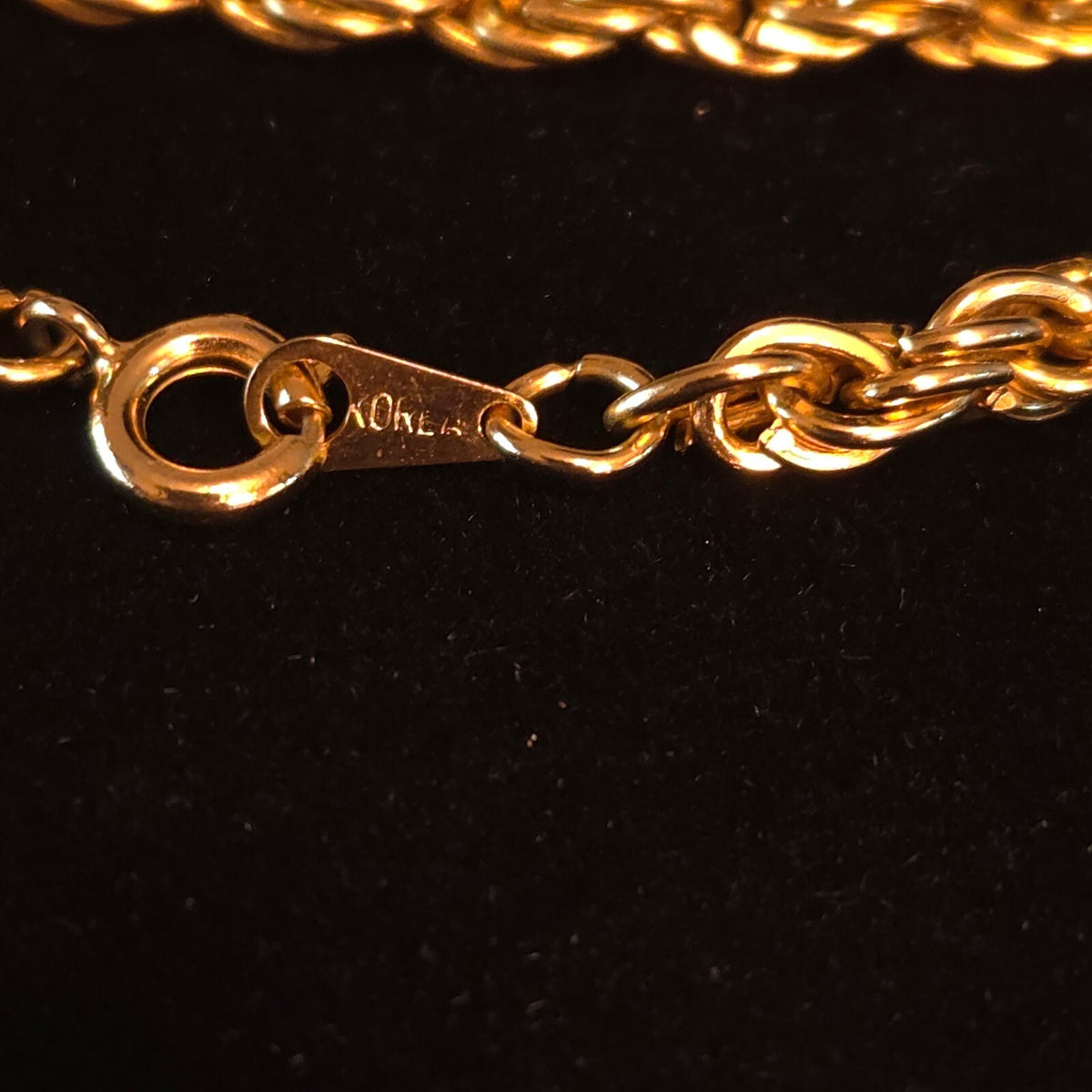 Vintage Gold-Toned 5mm Twisted Rope Chain Bracelet