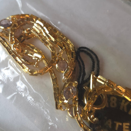 Clear Crystal 18K Gold Plated Choker Necklaces