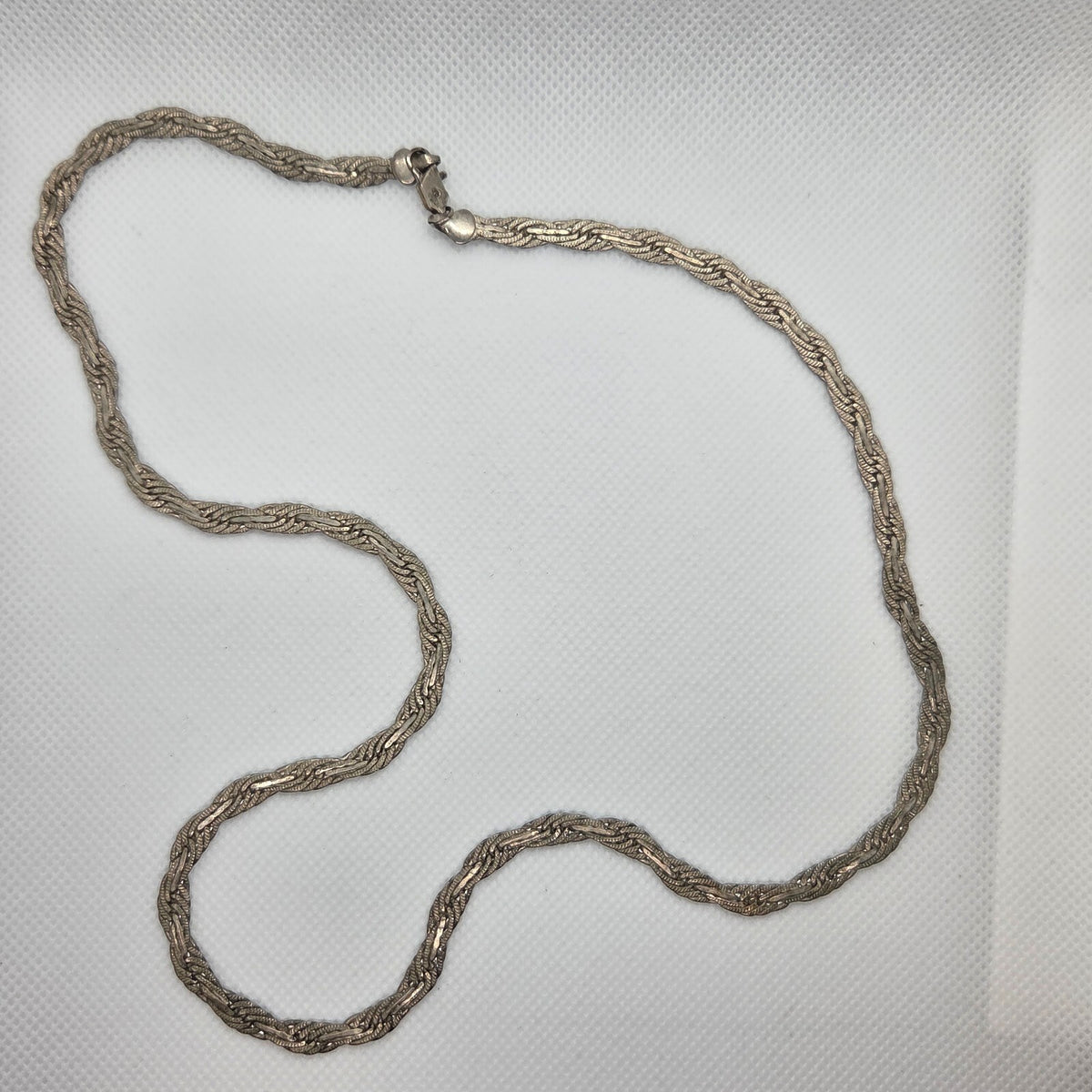 Sterling Silver 24" Italian Rope Woven Chain Necklace