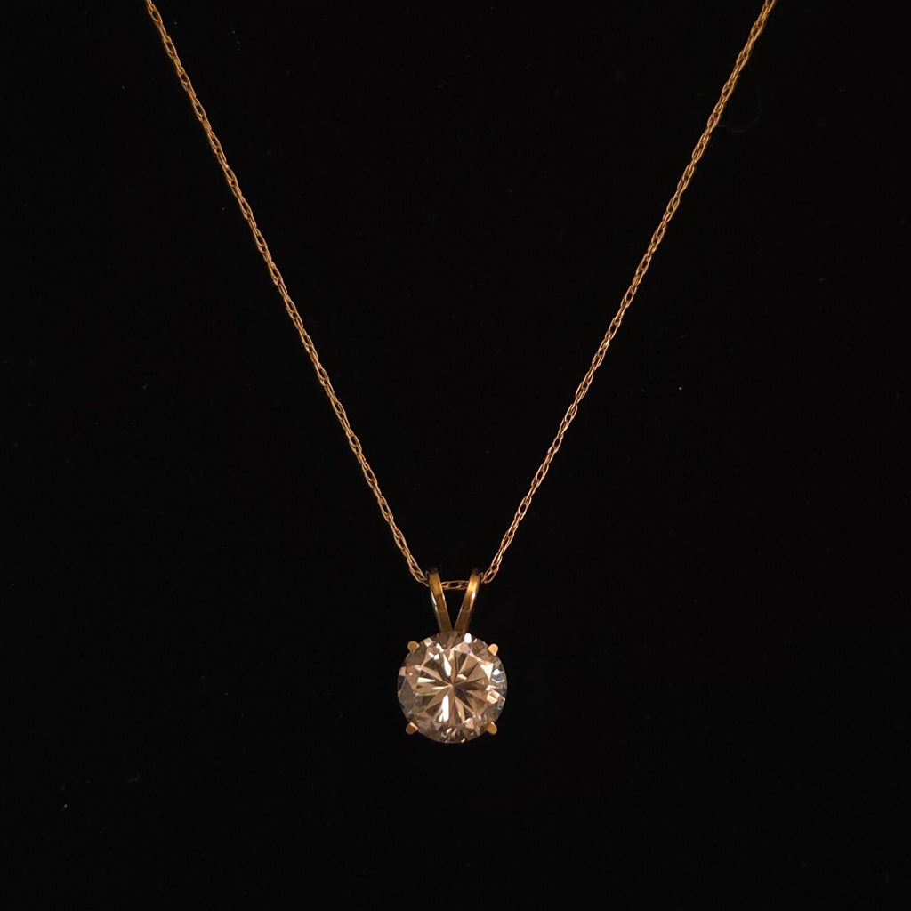 Vintage 18" Prime Art & Jewel Classic Solitaire Necklace