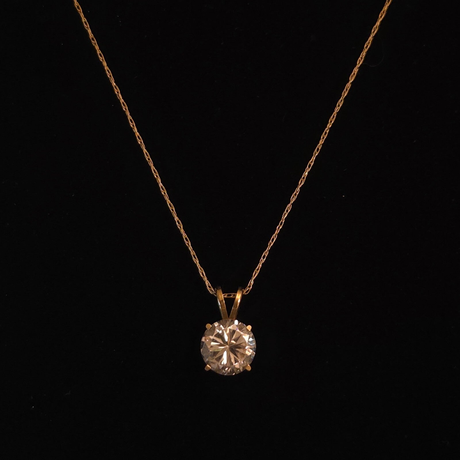 Vintage 18" Prime Art & Jewel Classic Solitaire Necklace