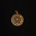 Vintage Gold-plated Italian Millefiori Art Glass Pendant