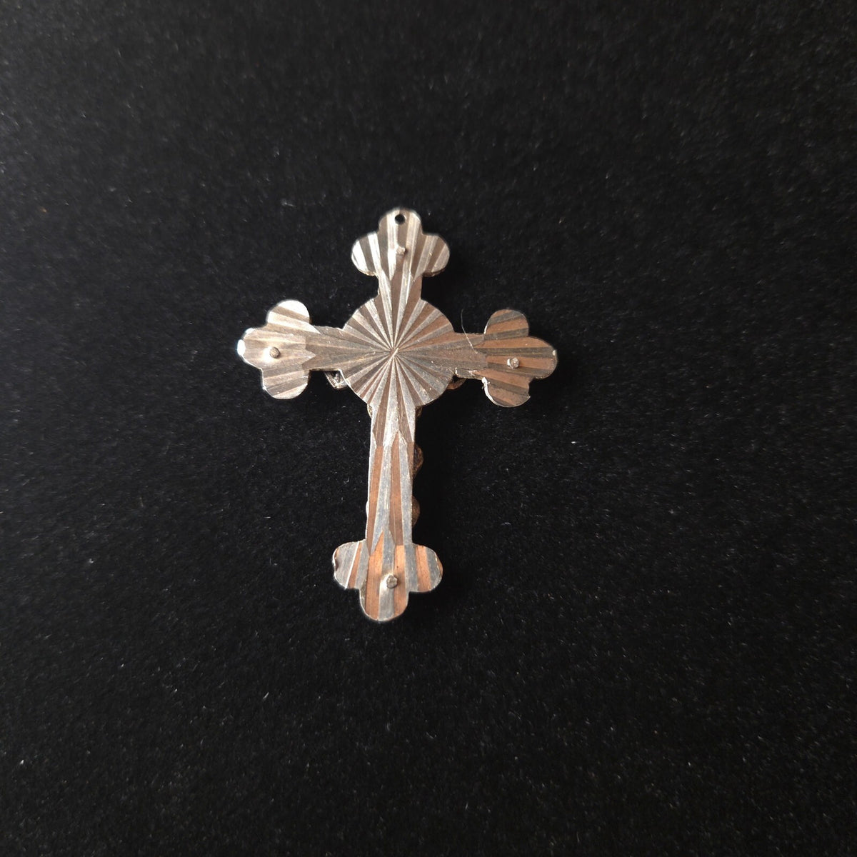 Sterling Silver 1 3/4" Fancy Cross with Filigree Hearts
