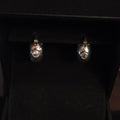 Vintage Sterling Silver CZ Hoops