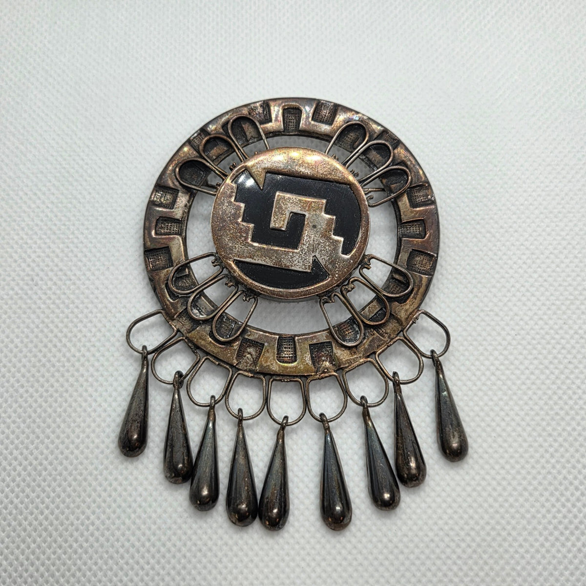 Vintage Mid-Century Mexican Sterling Silver Brooch