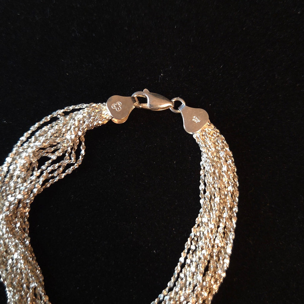 Sterling Silver 7 1/2" Multi-Strand Bracelet