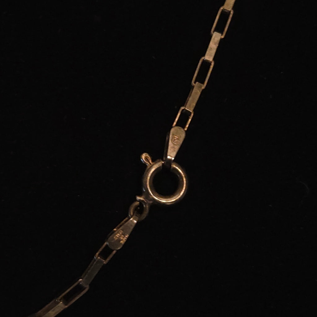Vintage 18" Sterling Silver Black Plated Paperclip Chain