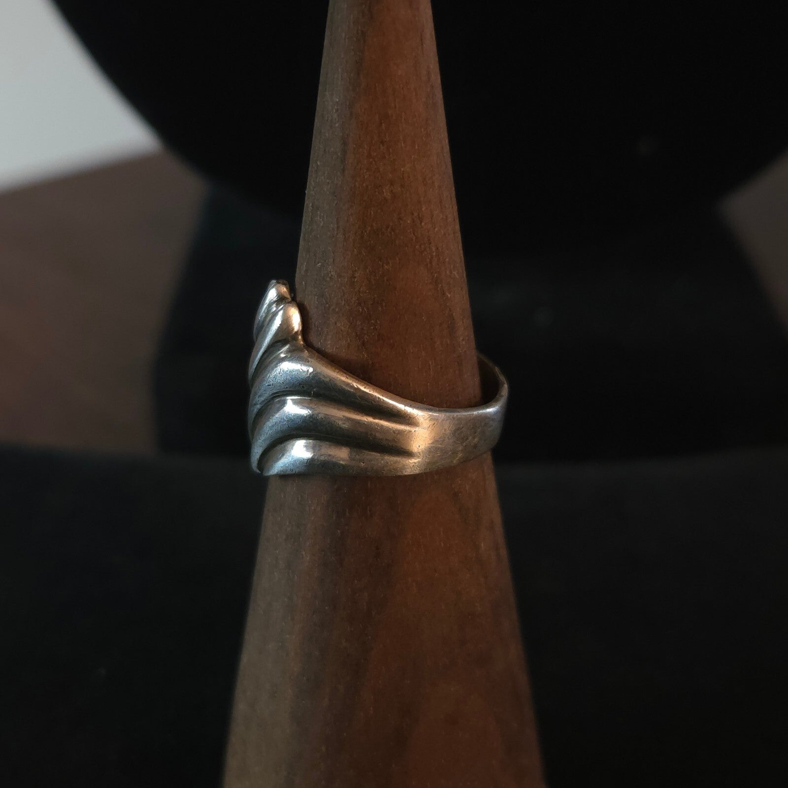 Vintage Size 6 Sterling Silver Wave Ring