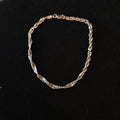 Milor 9" Sterling Silver Twisted Rope Chain Anklet