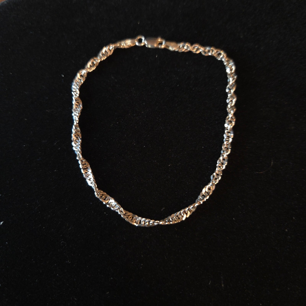 Milor 9" Sterling Silver Twisted Rope Chain Anklet