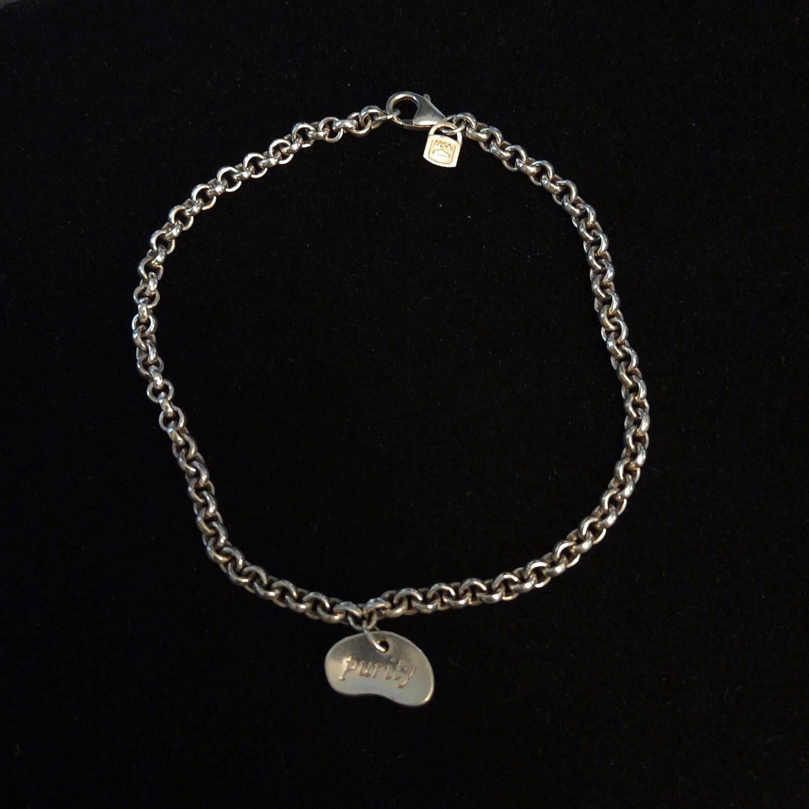 Sterling. 999 Silver Purity Bean Rolo Bracelet