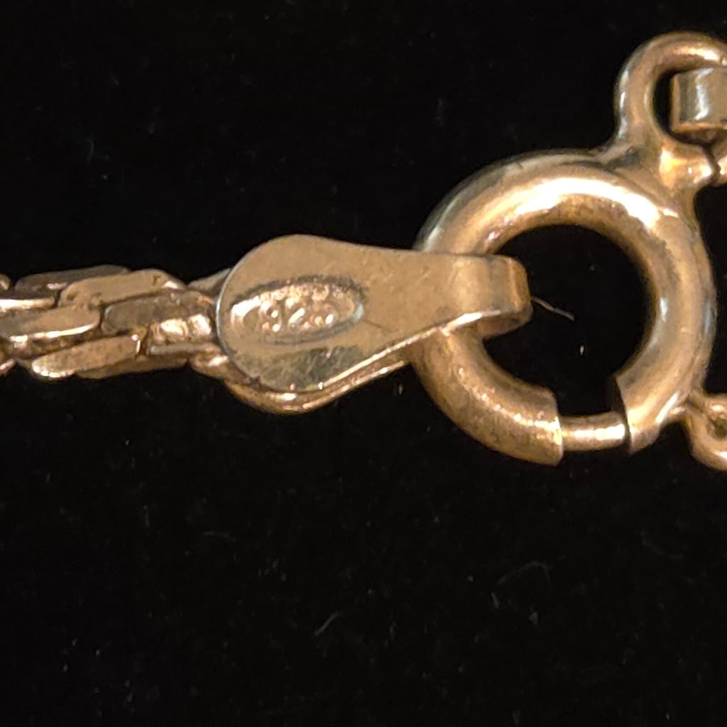 Vintage 20" Sterling Silver Diamond Cut Rope Chain