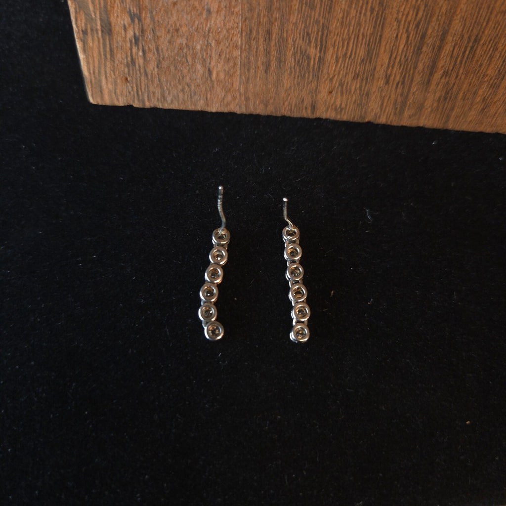 CZ 925 Sterling Silver Wave Earrings