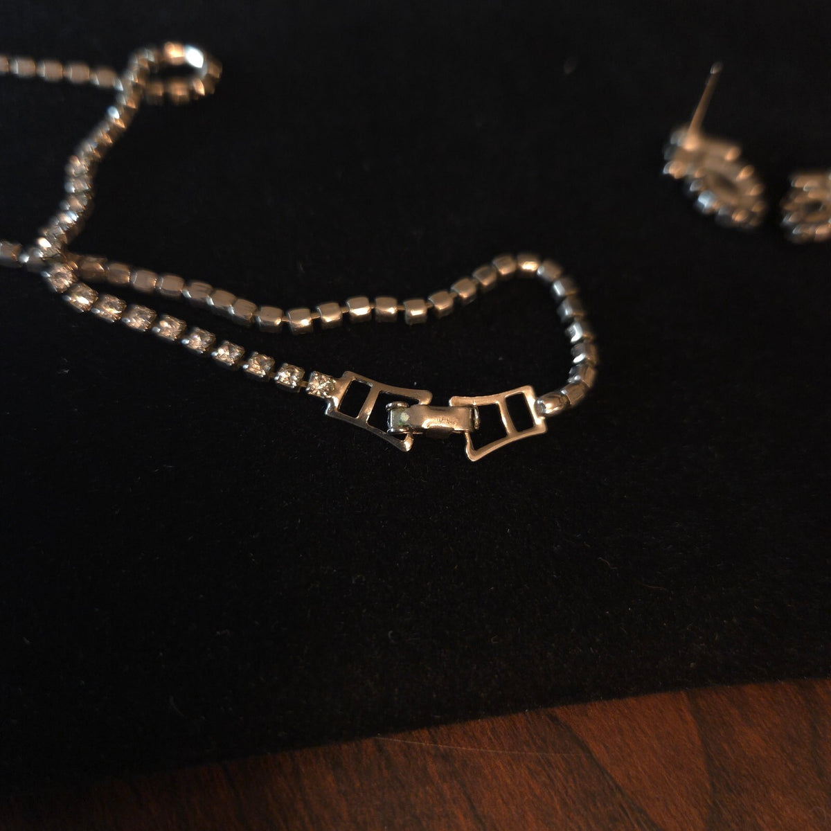 Vintage Rhinestone Necklace and Earring Set