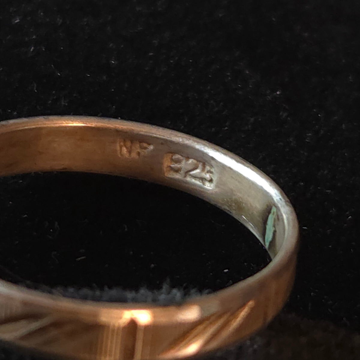 Vintage Size 7 Sterling Silver Aztec-Inspired Patterned Ring