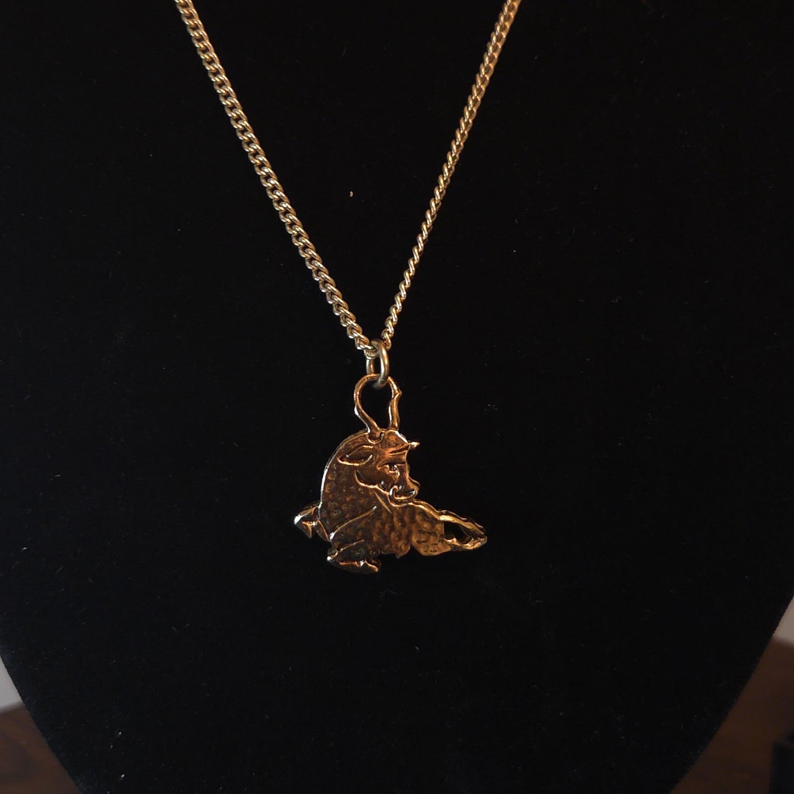 Gold-Tone Taurus Necklace