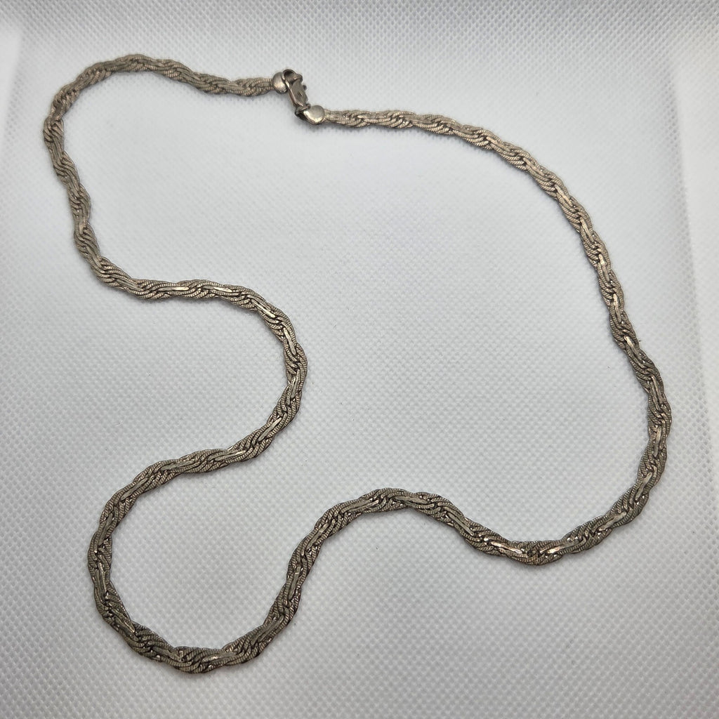 Sterling Silver 24" Italian Rope Woven Chain Necklace