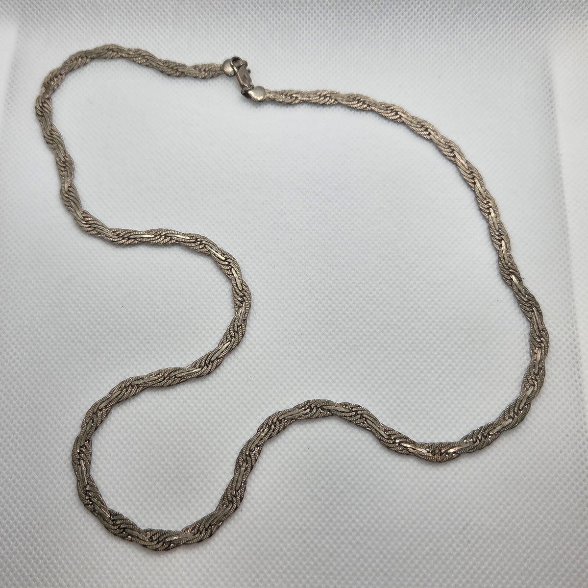 Sterling Silver 24" Italian Rope Woven Chain Necklace