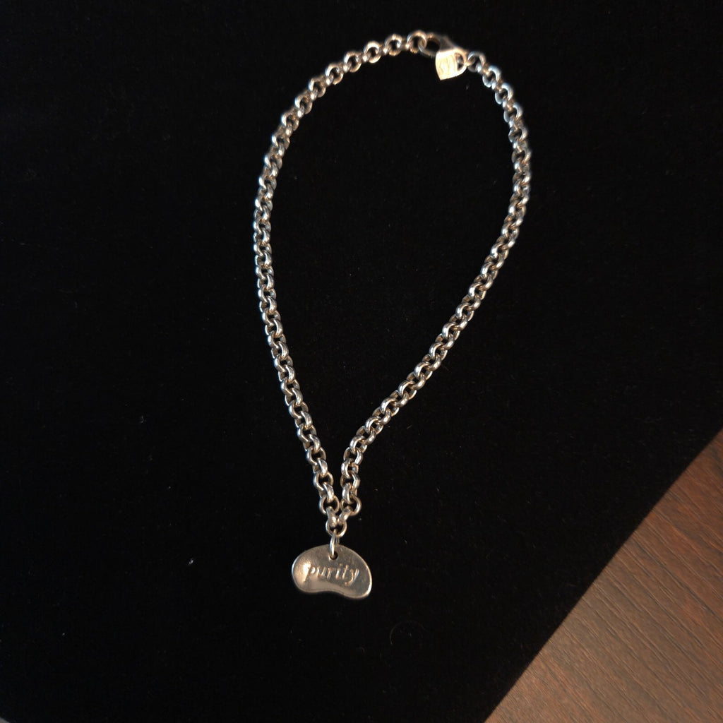 Sterling. 999 Silver Purity Bean Rolo Bracelet