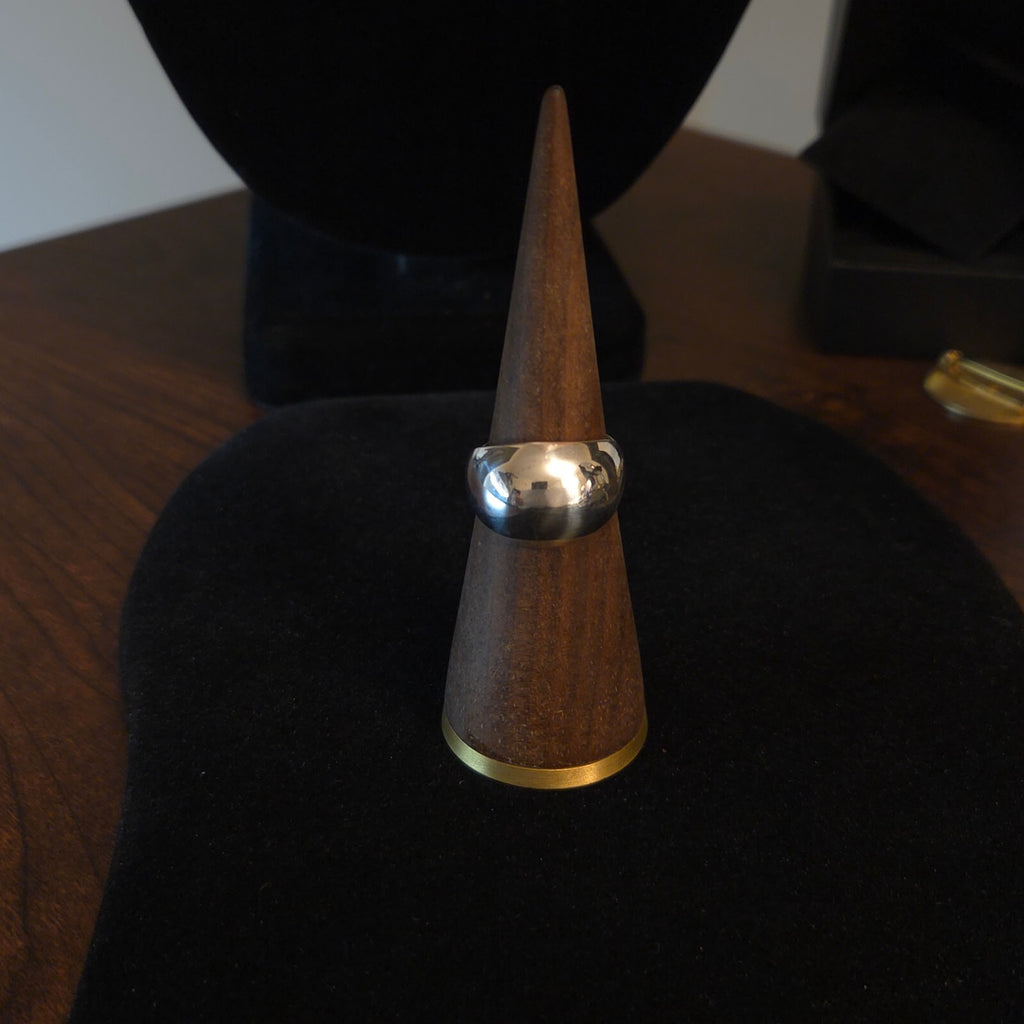 Vintage Size 8 Sterling Silver Dome Ring