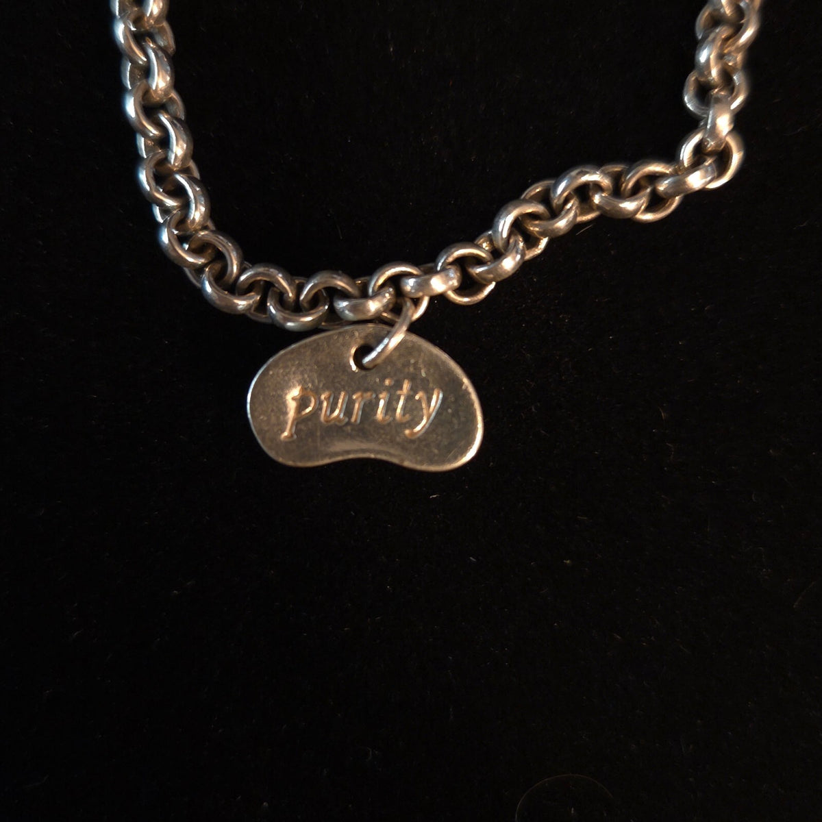 Sterling. 999 Silver Purity Bean Rolo Bracelet