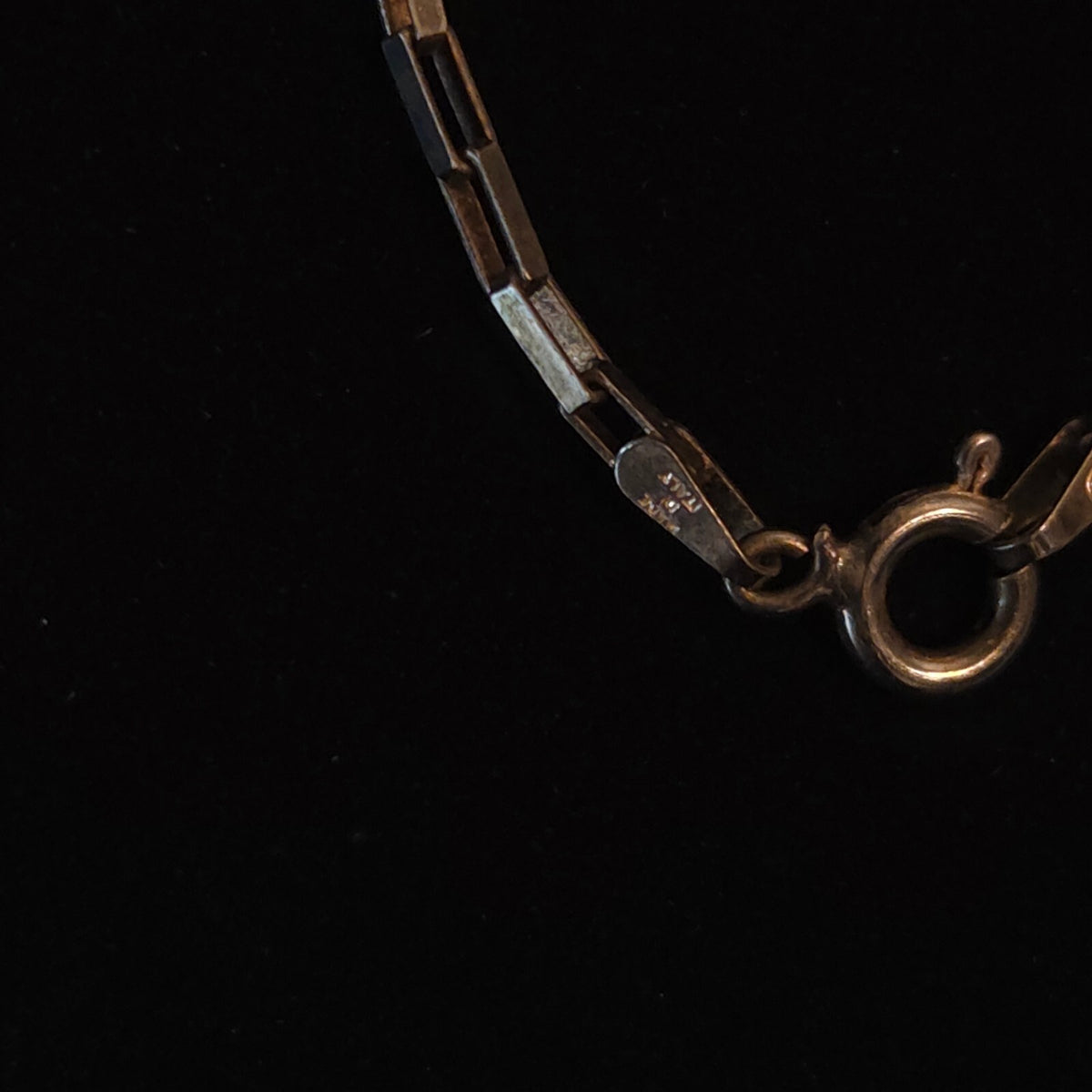 Vintage 18" Sterling Silver Black Plated Paperclip Chain