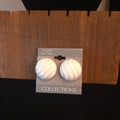 Montgomery Ward White Wave Earrings