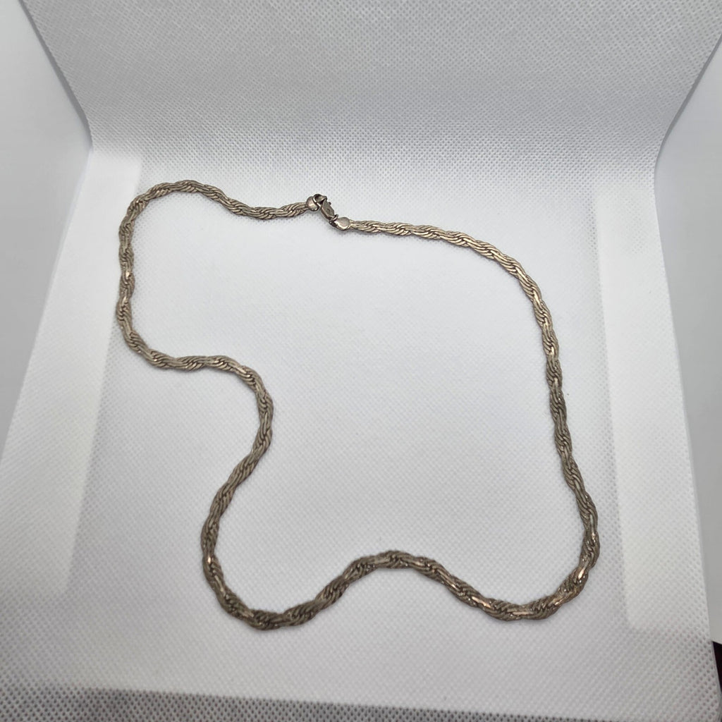 Sterling Silver 24" Italian Rope Woven Chain Necklace