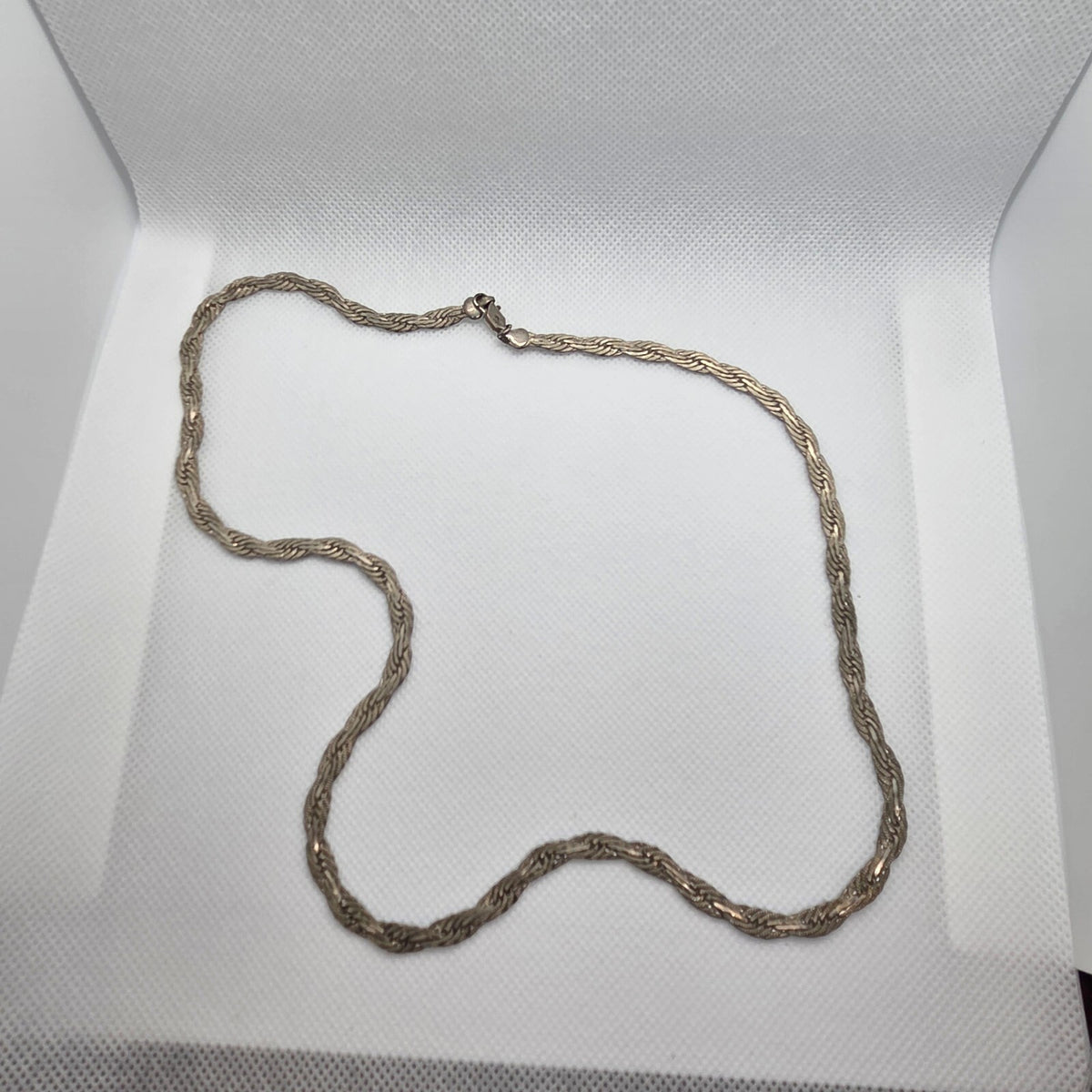 Sterling Silver 24" Italian Rope Woven Chain Necklace