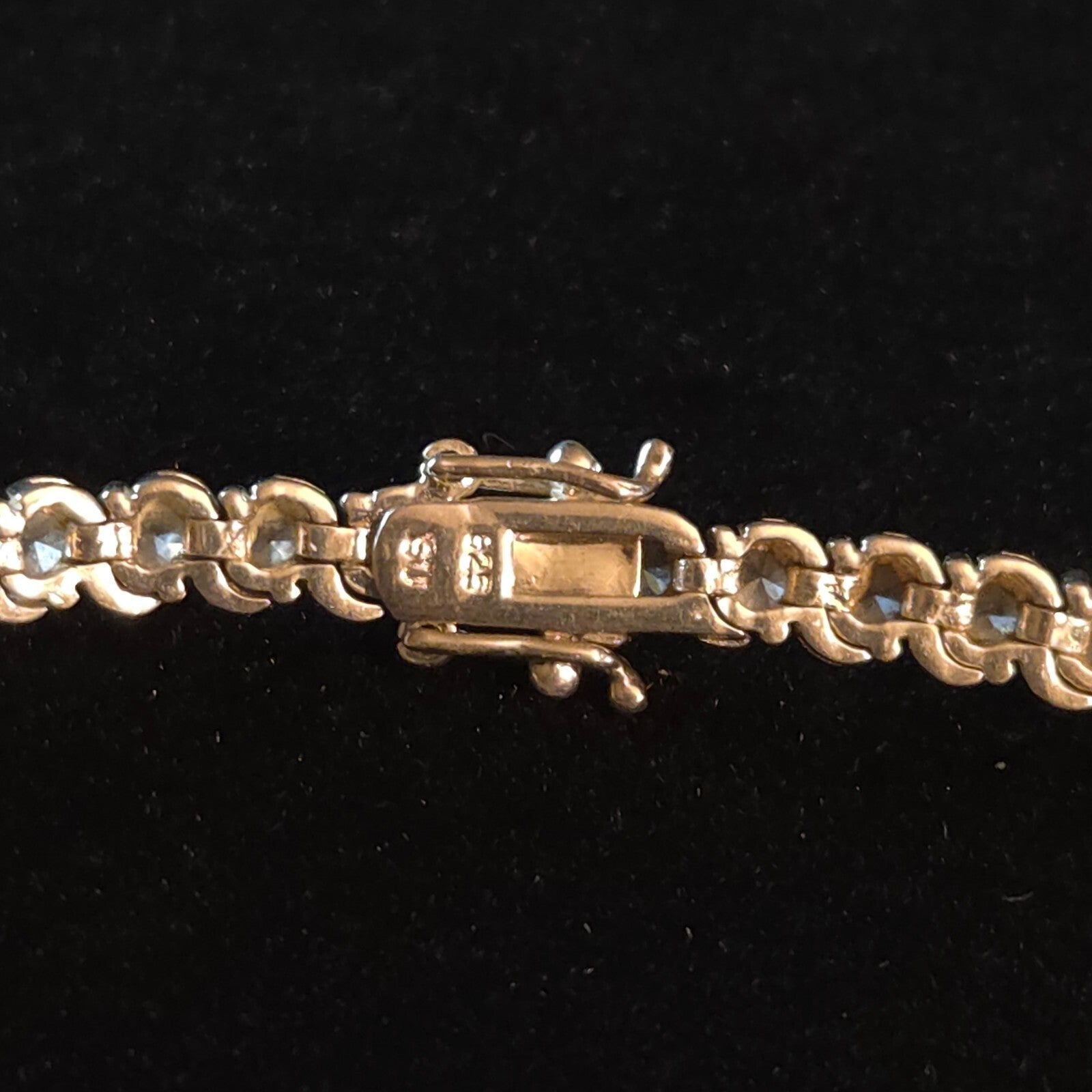 Vintage 7 1/2" Sterling Silver S-Link Tennis Bracelet