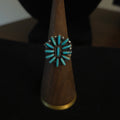 Vintage Size 6 C-R Zunie Turquoise Ring