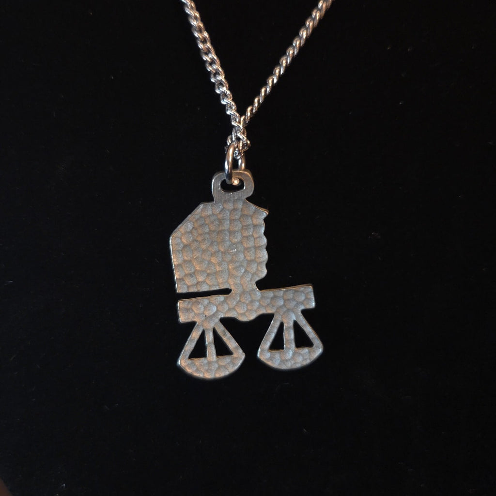 Scales of Justice Silver Tone Necklace