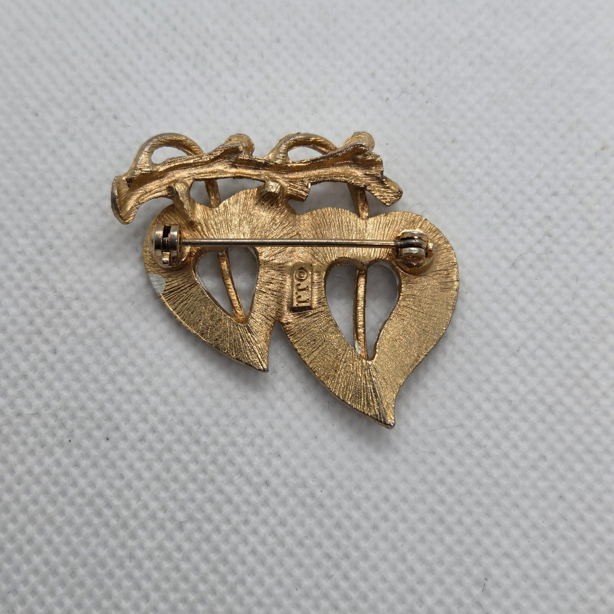 Vintage JJ Jonette Bleeding Heart Brooch
