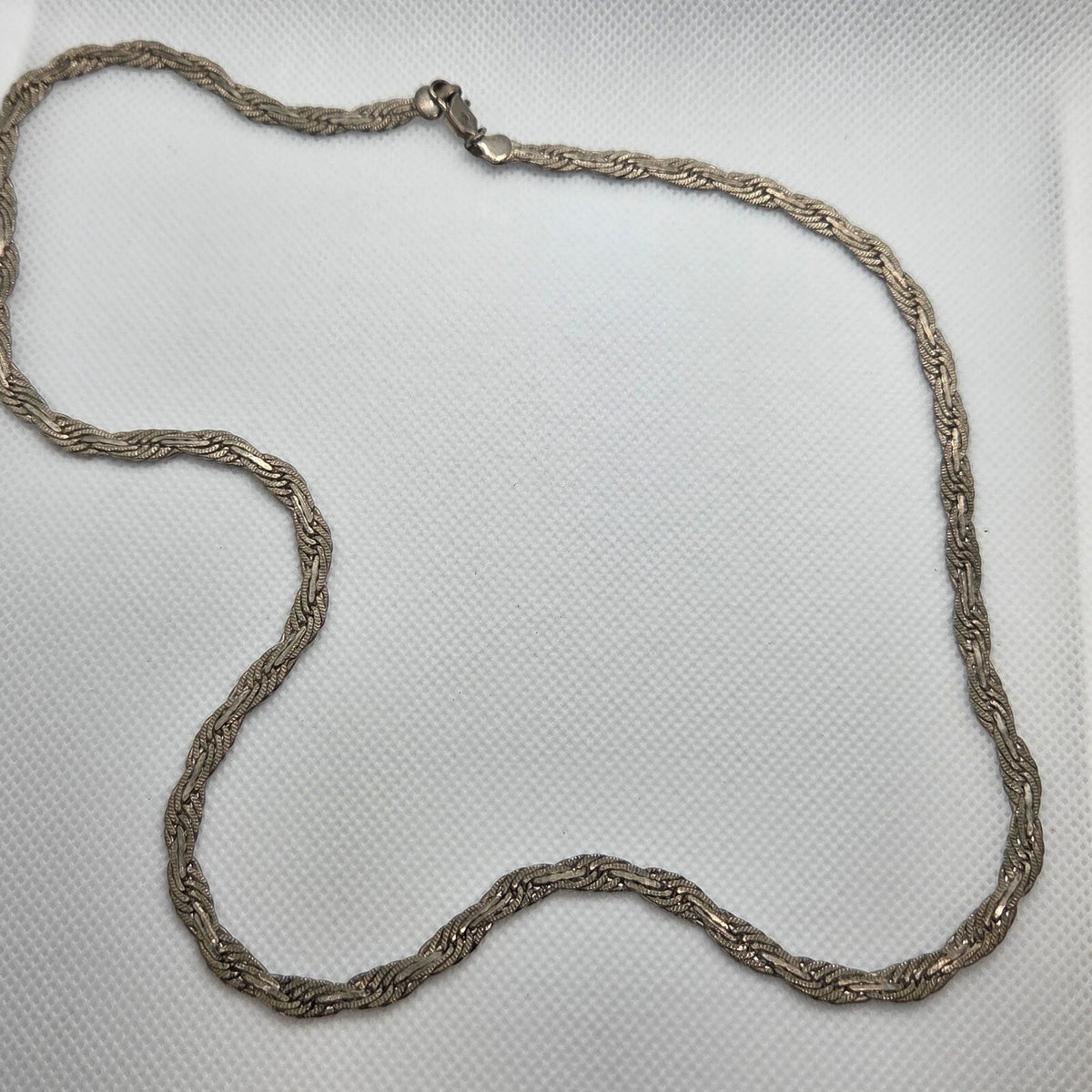 Sterling Silver 24" Italian Rope Woven Chain Necklace
