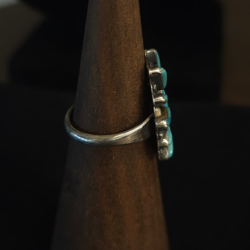 Vintage Size 6 C-R Zunie Turquoise Ring
