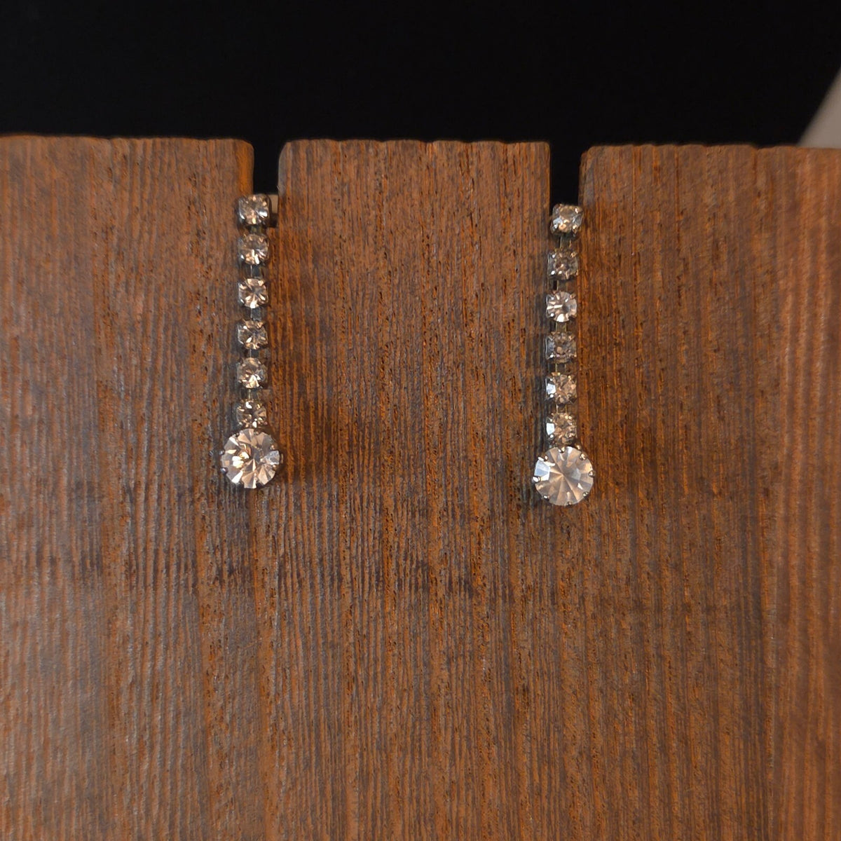 Twinkling Drop Rhinestone Earrings