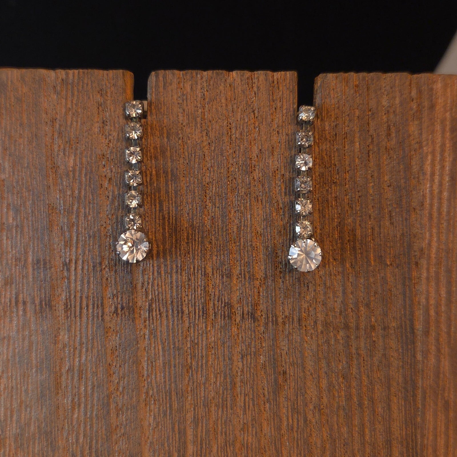 Twinkling Drop Rhinestone Earrings