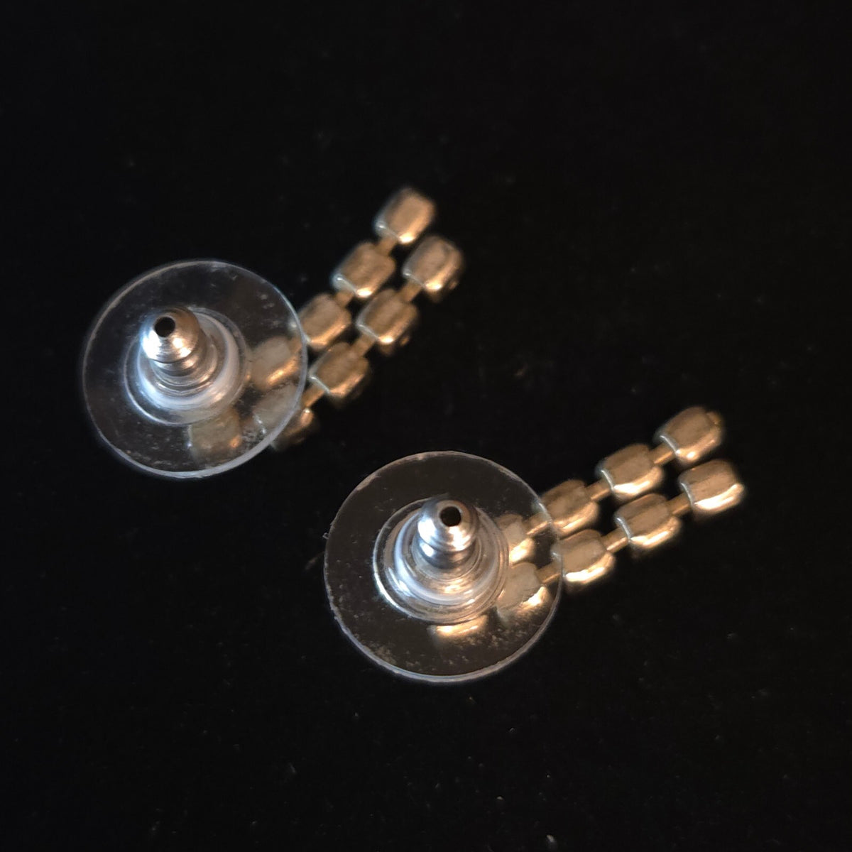 Double Drop Rhinestone Post Earrings