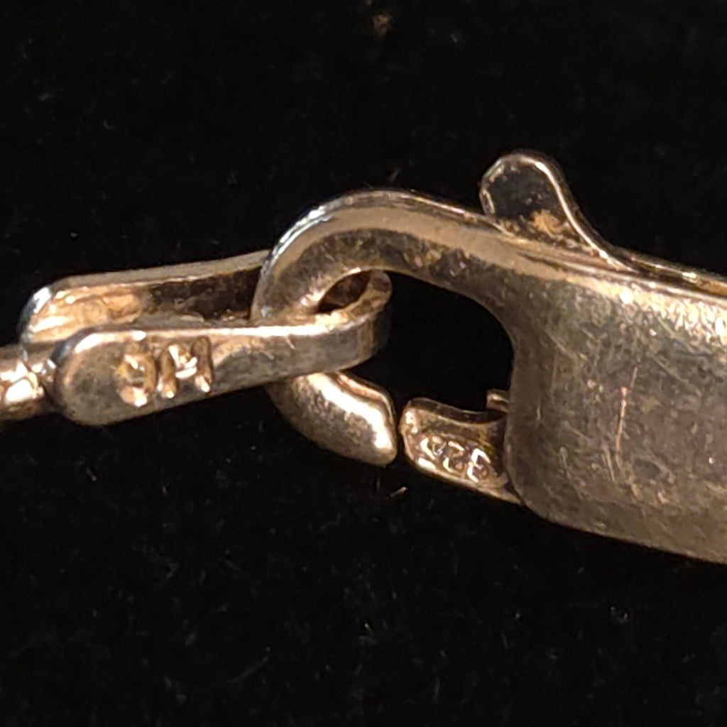 Vintage Sterling Silver Snake Chain with Sterling Sand Dollar Charm
