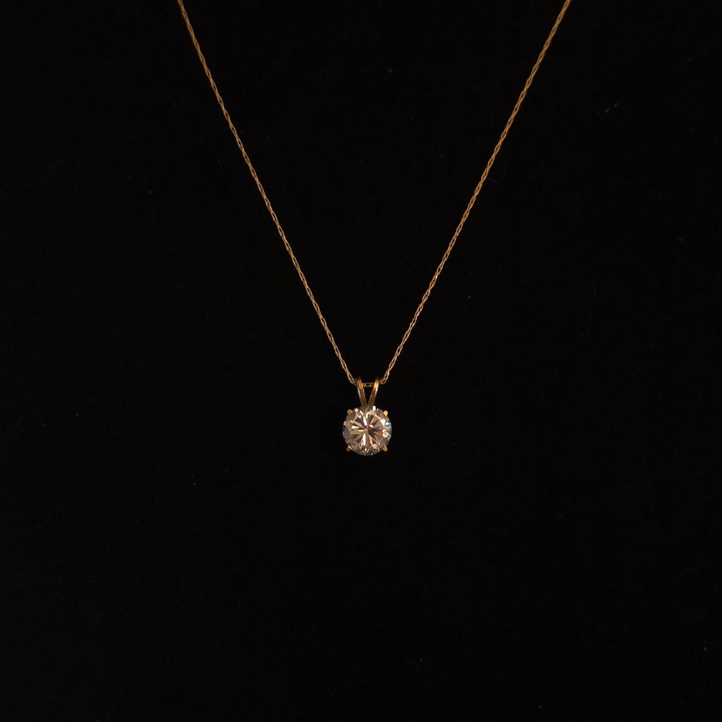 Vintage 18" Prime Art & Jewel Classic Solitaire Necklace
