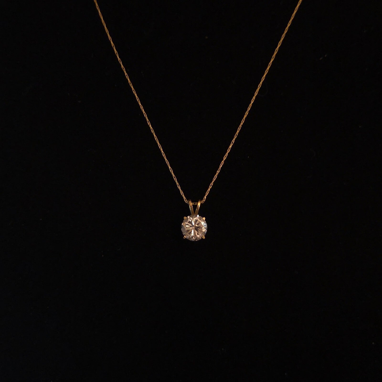 Vintage 18" Prime Art & Jewel Classic Solitaire Necklace