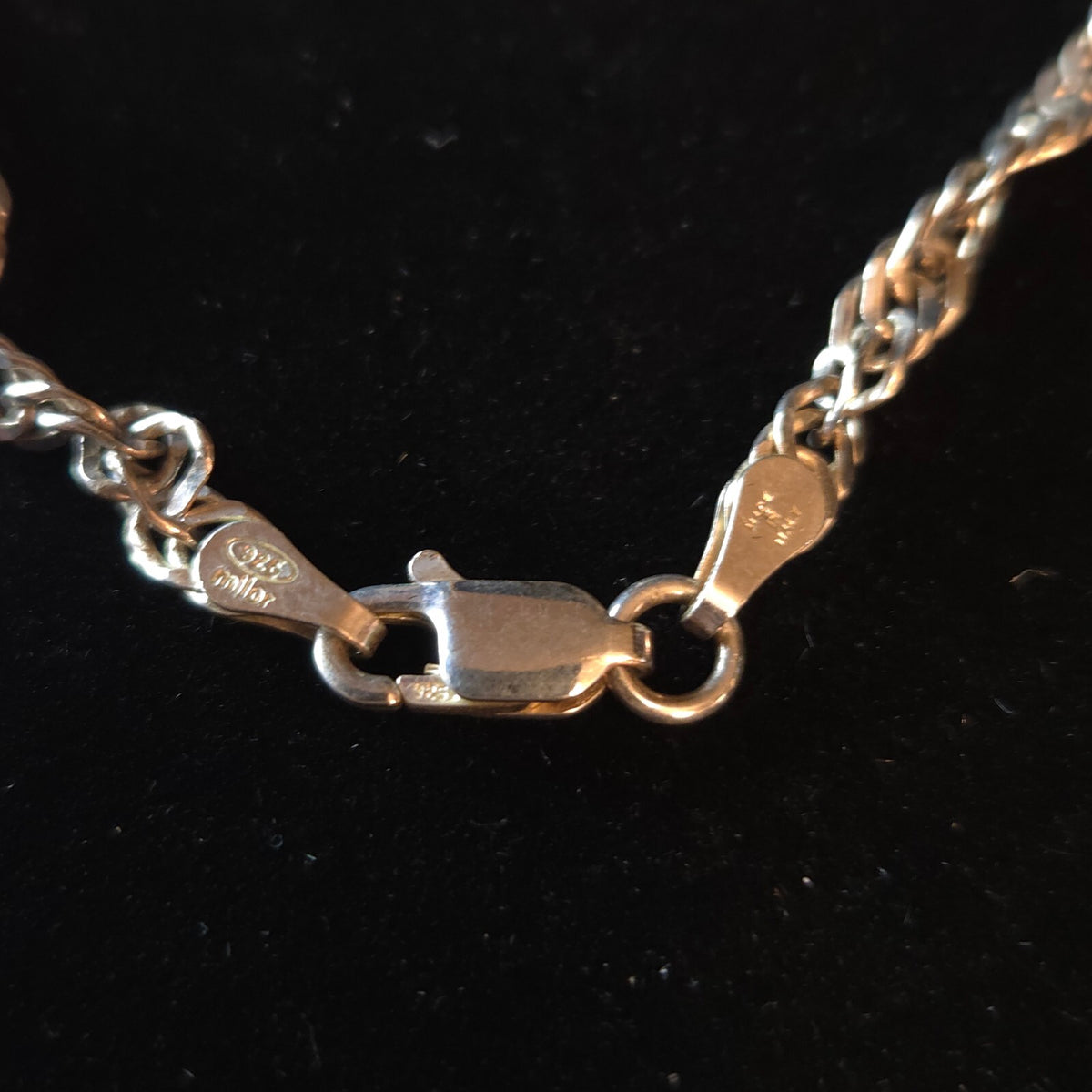 Milor 9" Sterling Silver Twisted Rope Chain Anklet