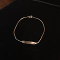 Vintage Sterling Silver 9" Ankle ID Heart Box Chain Bracelet