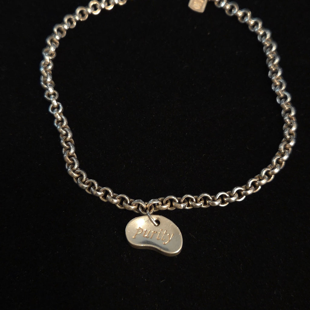 Sterling. 999 Silver Purity Bean Rolo Bracelet