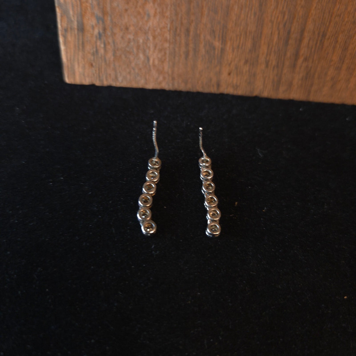 CZ 925 Sterling Silver Wave Earrings