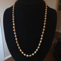 Vintage Gold-tone Fluted Bead Chain Necklace