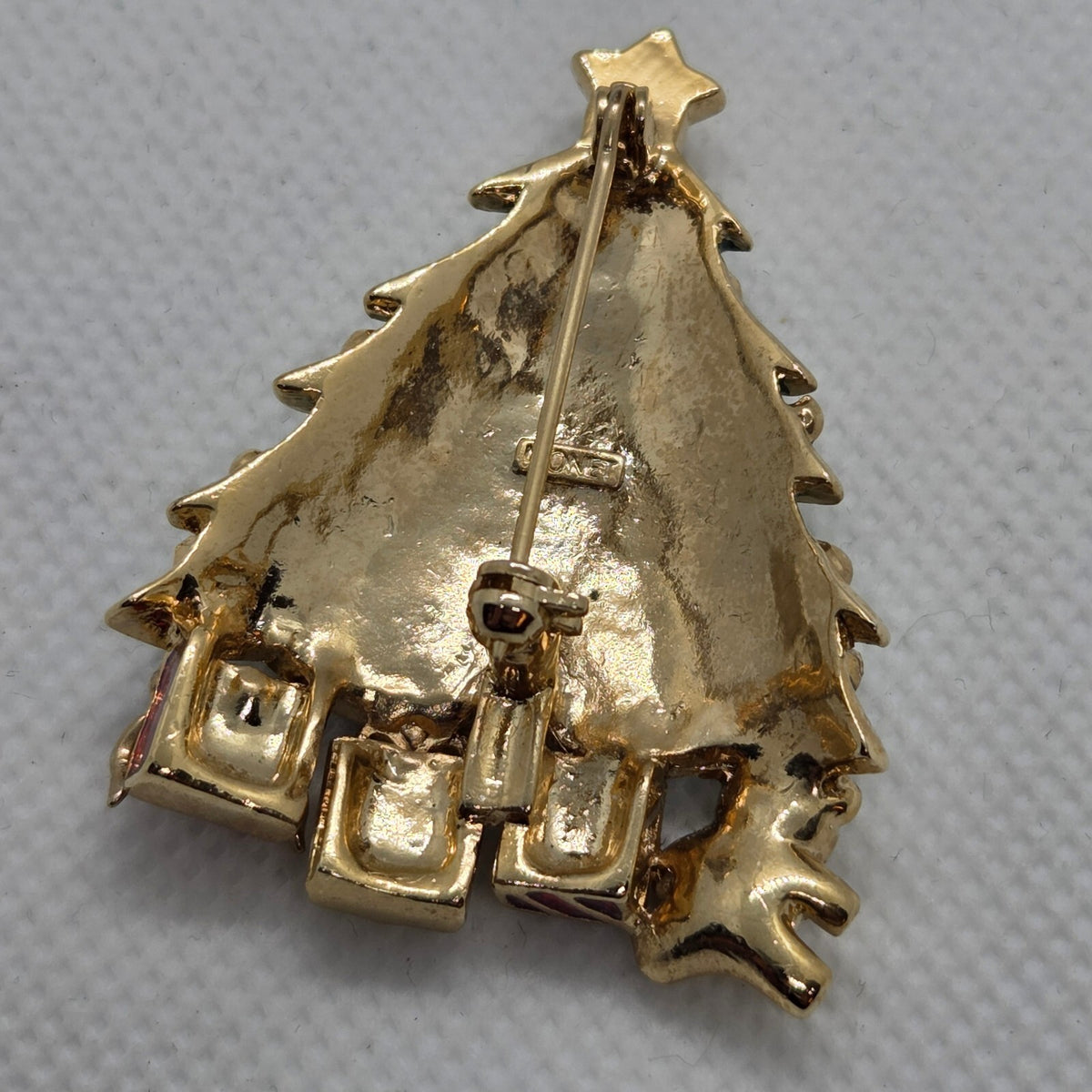 Vintage Monet 2" Christmas Tree Brooch