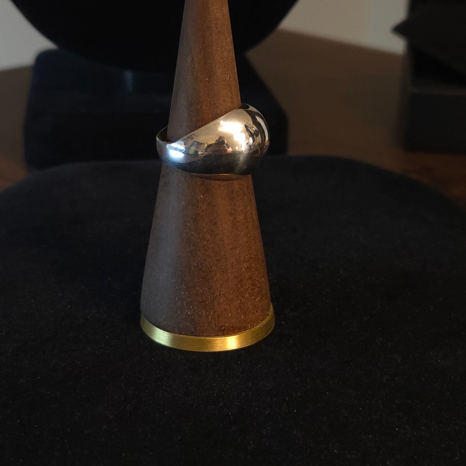 Vintage Size 8 Sterling Silver Dome Ring