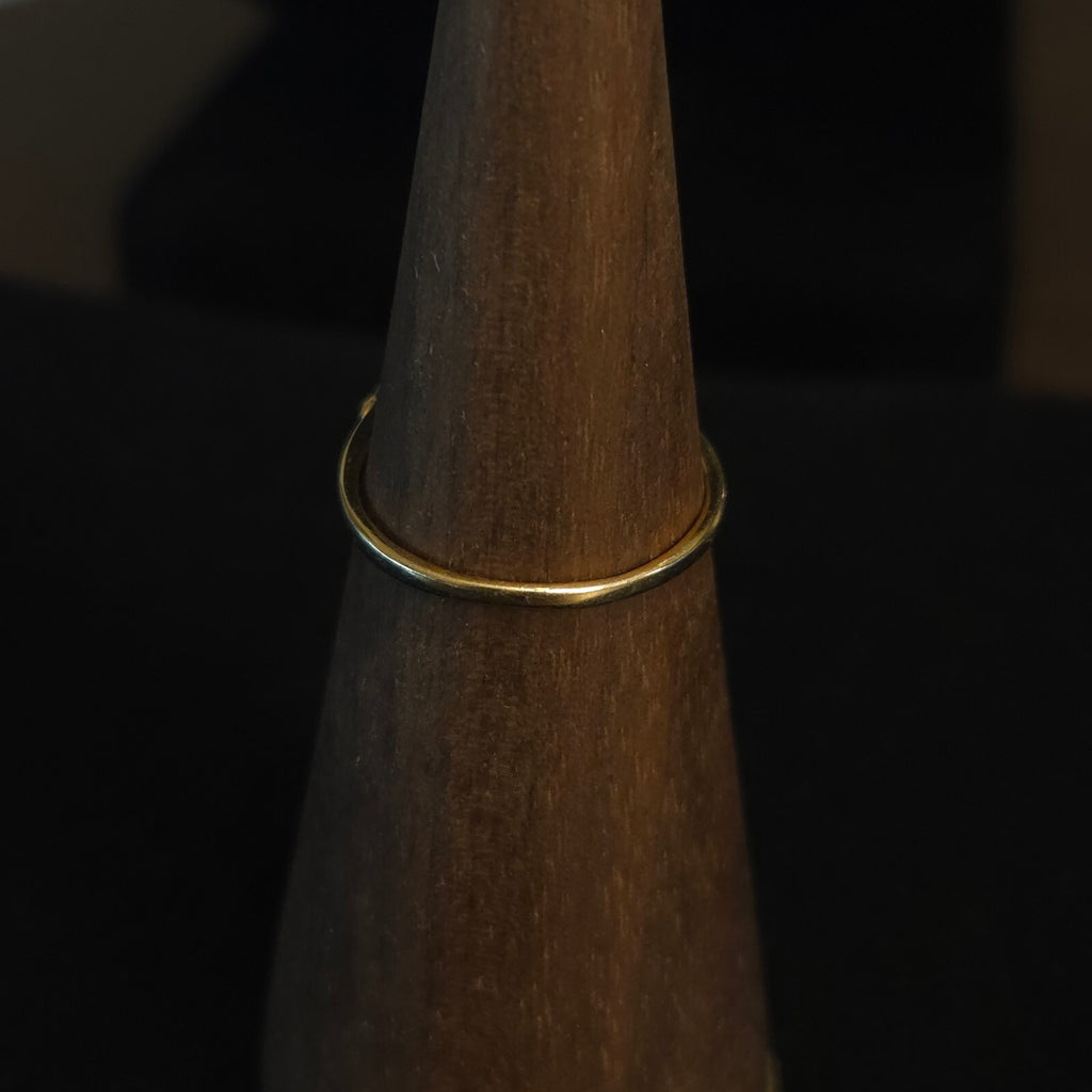Vintage Size 7 10K Gold 6mm Pearl and CZ Ring